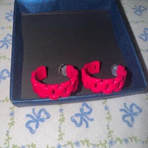 BY ALEXA RAE BAR Melania Clara Stylish Pink Hoop Earrings